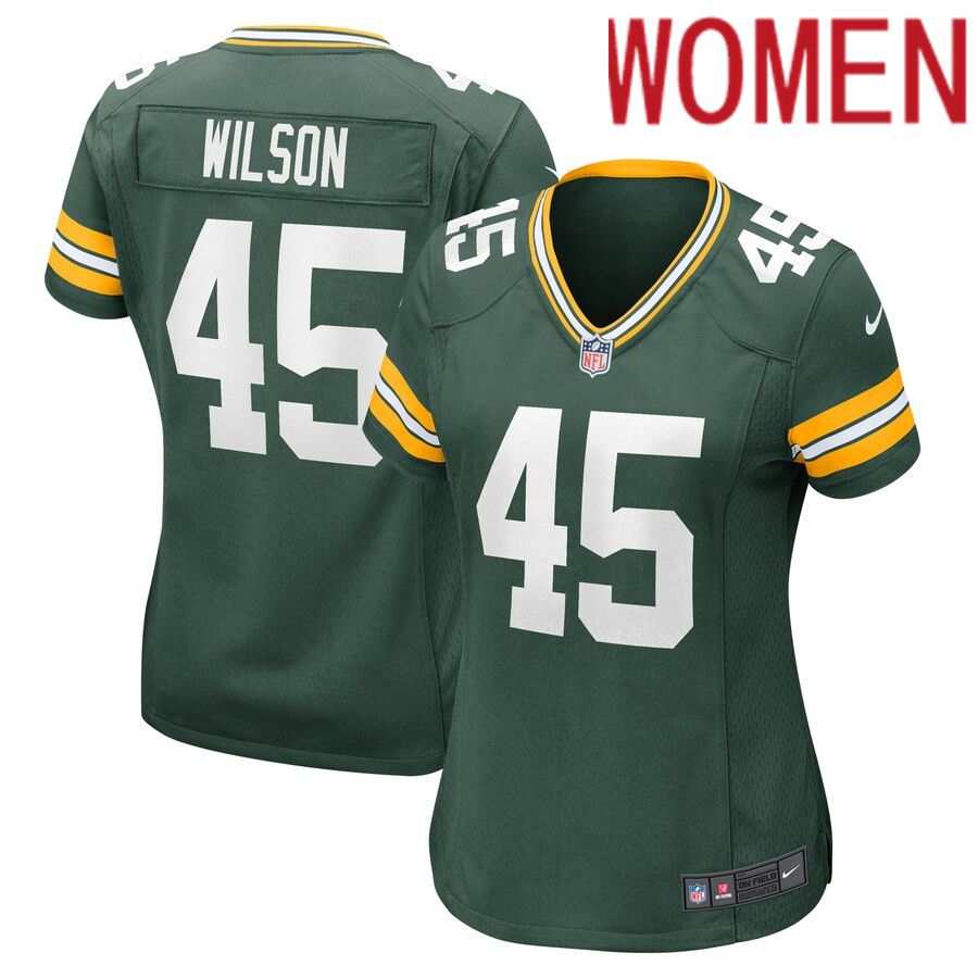 Women Green Bay Packers #45 Eric Wilson Nike Green Home Game Player NFL Jersey->women nfl jersey->Women Jersey